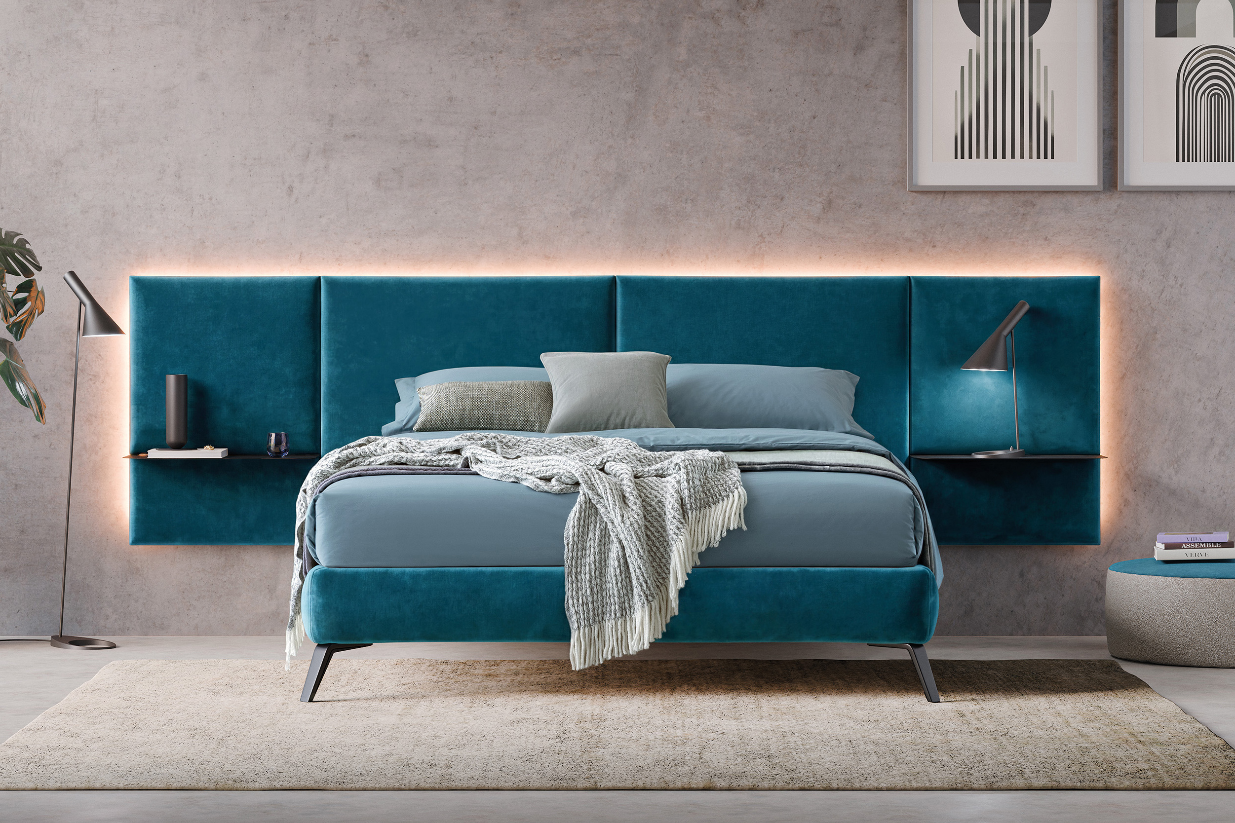 Wall headboard : configuration A
