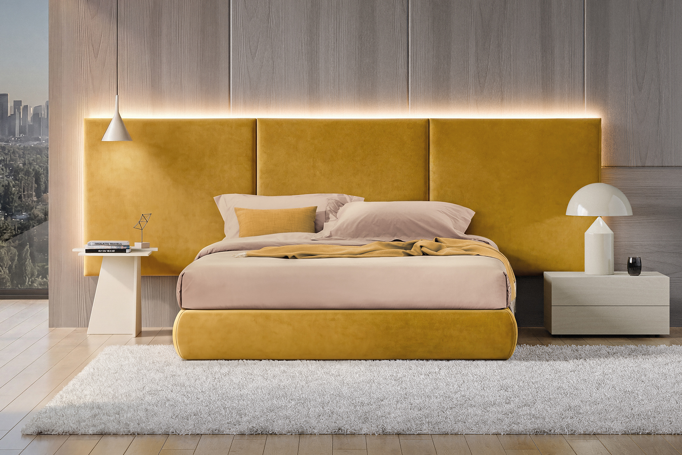 Wall headboard : configuration L