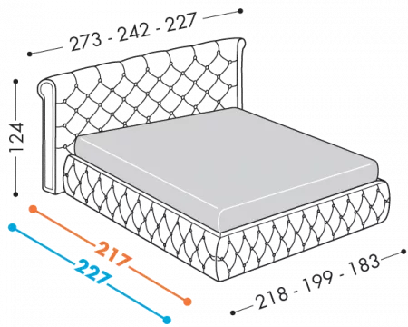 Opera Lirico Round Capitonnè bed
Available with H32 base