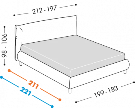 Fanny Round bed
Available with H25 - 32 bases