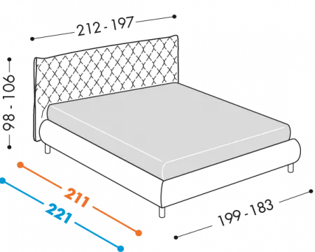 Fanny Fold Round bed
Available with H25 - 32 bases